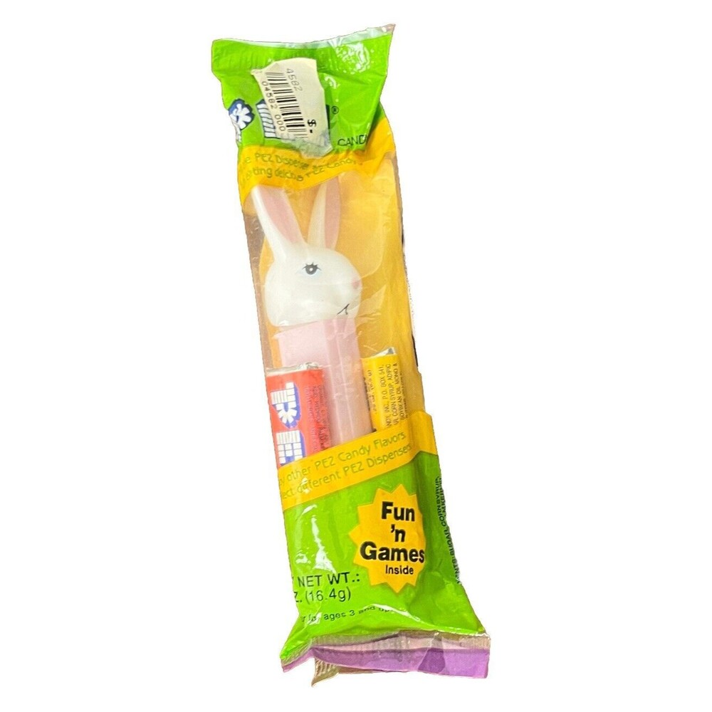 Pez Candy Dispenser Vintage 90s Sealed Package BUNNY RABBIT Pink Easter Unopened